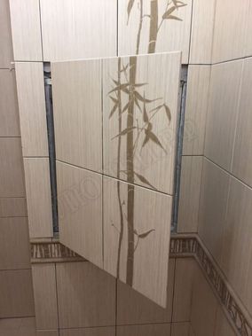 Люк под плитку Нажимной Секрет-Лайт 2 створки 1050*650 Люк под плитку Нажимной Секрет-Лайт 2 створки 1050*650