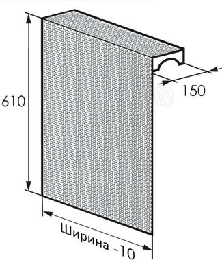 Радиаторный экран с перфорацией Кружок Металлический верх 1090*610 Радиаторный экран с перфорацией Кружок Металлический верх 1090*610