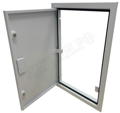 Сантехнический люк Элит усиленный 1 мм с магнитом, 2 створки Сантехнический люк Элит усиленный 1 мм с магнитом, 2 створки